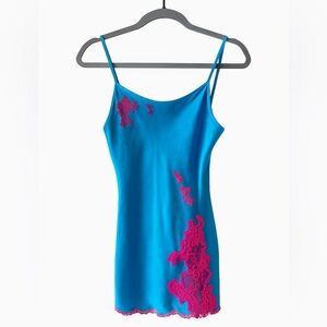Victoria's Secret Blue Camisole with Pink Lace